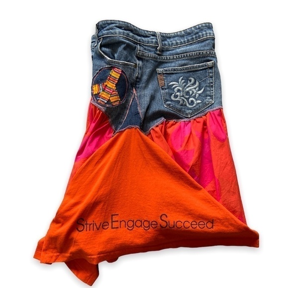 Paige Jeans Reworked Denim Skirt Hippy Boho Women’s Size 29 - Picture 6 of 10